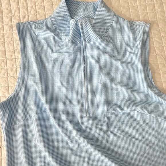 Ibkul Womens Sleeveless Dress S Blue Check UPF 50+ - Picture 10 of 11